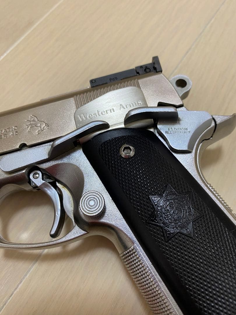 WA 製 コルト コンバットコマンダー シルバーモデル 固定スライド ジャンク品