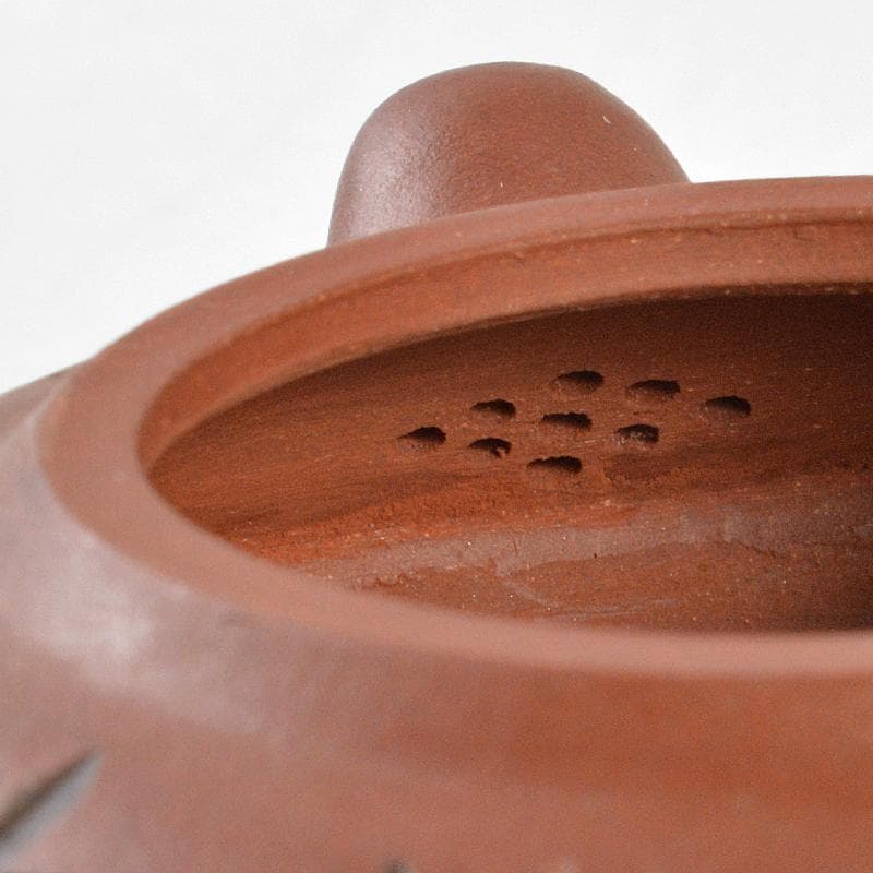 中国荊渓恵孟臣製 紫砂朱泥漢詩竹文急須茶壷MR5858