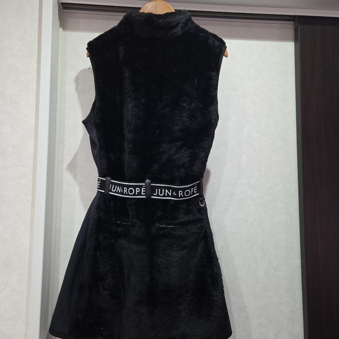 み*️様 JUN&ROPE ブラックファーワンピース