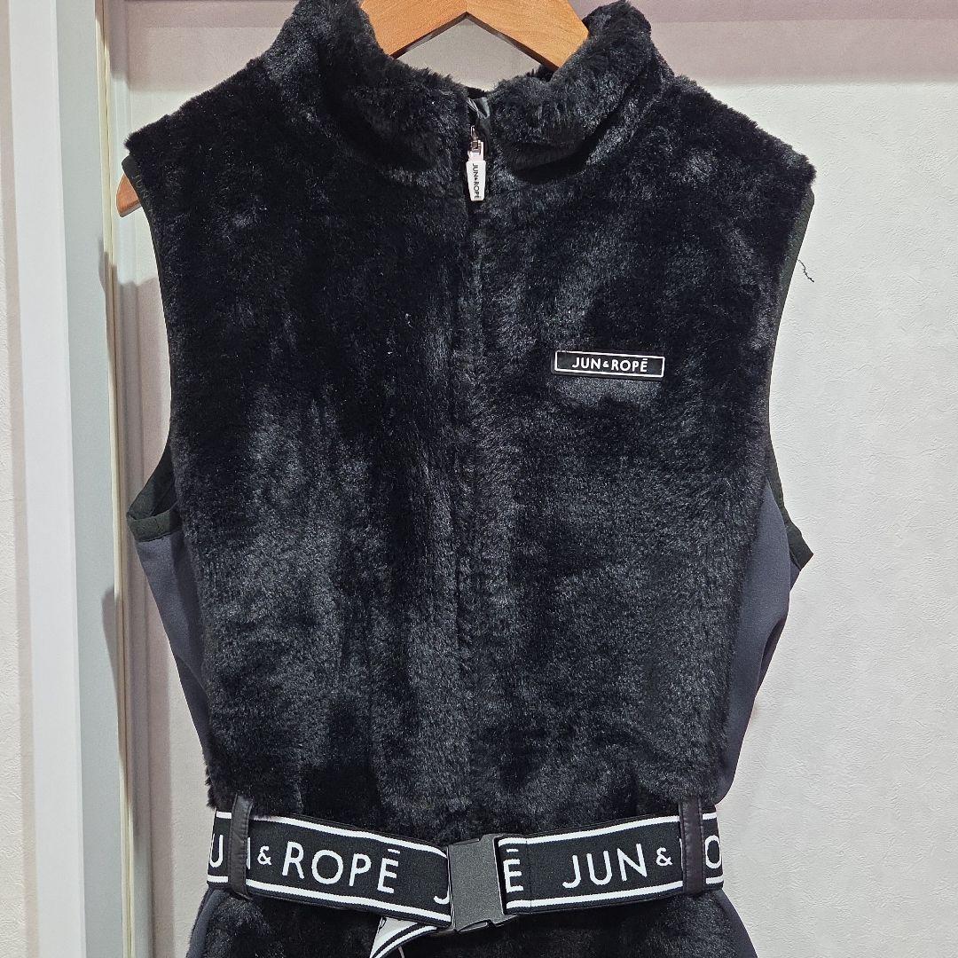 み*️様 JUN&ROPE ブラックファーワンピース