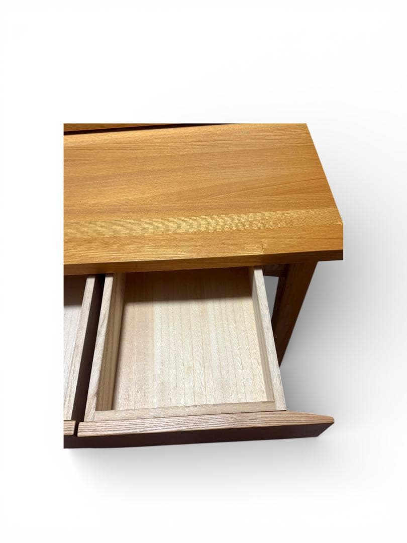 無印良品】ドレッサーテーブル 天然木タモ材 鏡付き シンプルデザイン