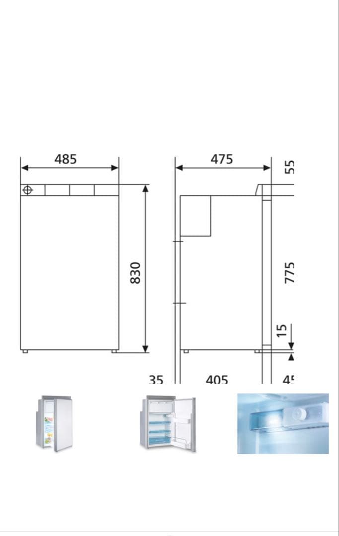 キャンピングカー冷蔵庫 12V Dometic MDC-90 ジャンク品