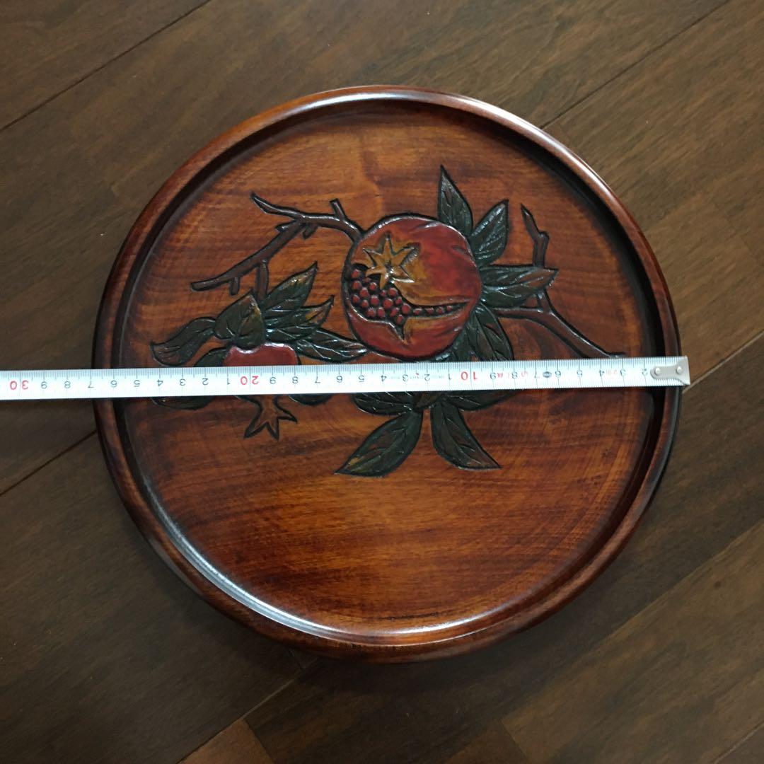 烏城彫　お盆　丸盆　飾盆　大、中、小　3点セット　D