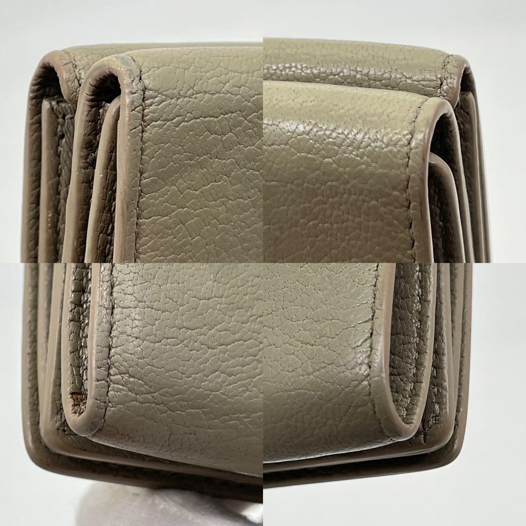 バレンシアガ 三つ折り財布 エッジシティ クラシックミニ ゴールド金具 レザー