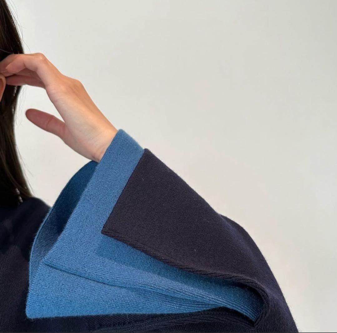 完売品☆UNOF ウノフ layered knit tops ふじあみちゃん - メルカリ