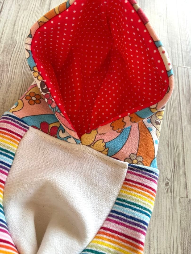 犬服 ラグラン フード(LL) ꒡̈⃝Lily꒡̈⃝ハンドメイド - メルカリ