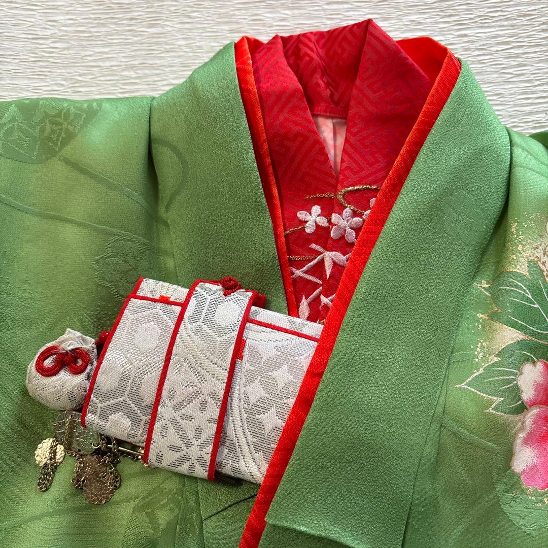 七五三　七歳　正絹着物帯十点セット
