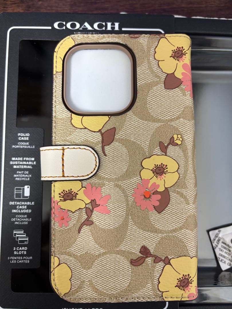 COACH iPhone 14 Pro 手帳型ケース 花柄 COACH コーチ スマホケース