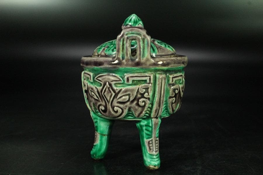 中国美術 コウチ 三足 香炉(K-XA859)