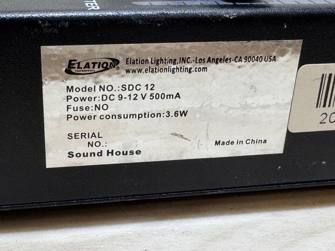Elation SDC12 12チャンネルDMXコントローラー
