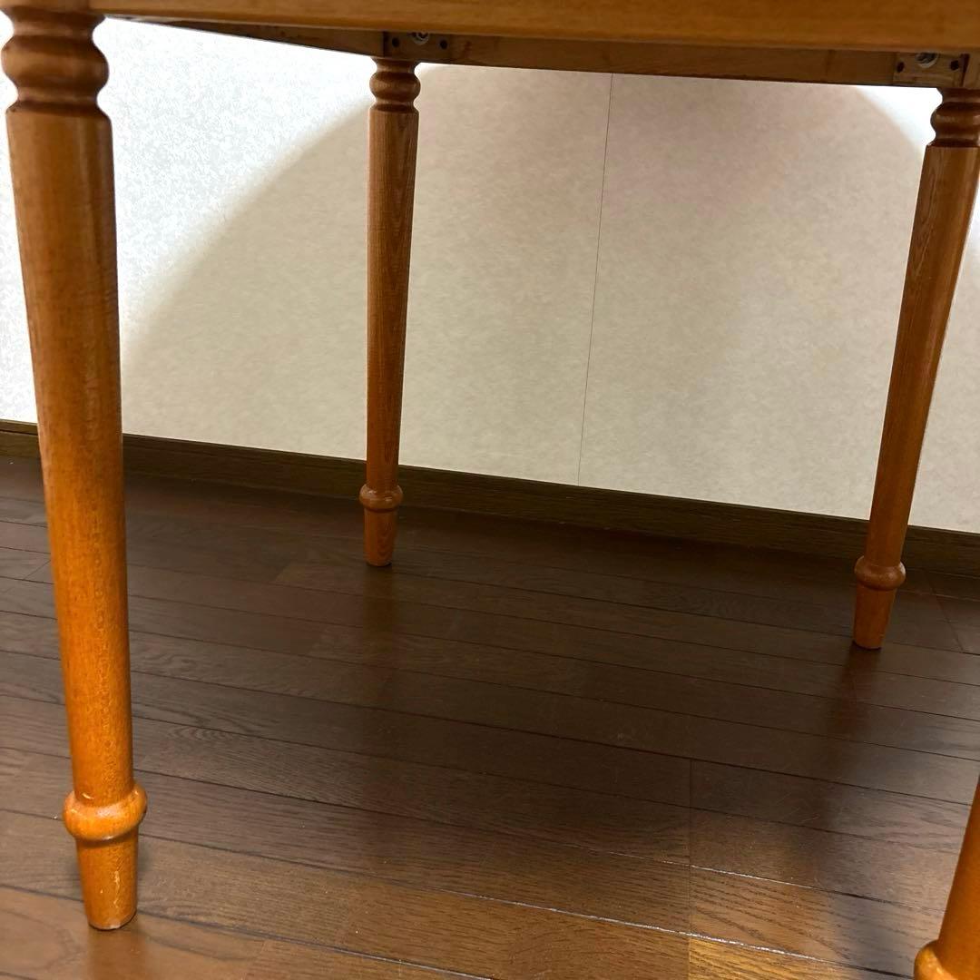 【良品】ヴィンテージ ラウンドテーブル ダイニングテーブル ろくろ脚
