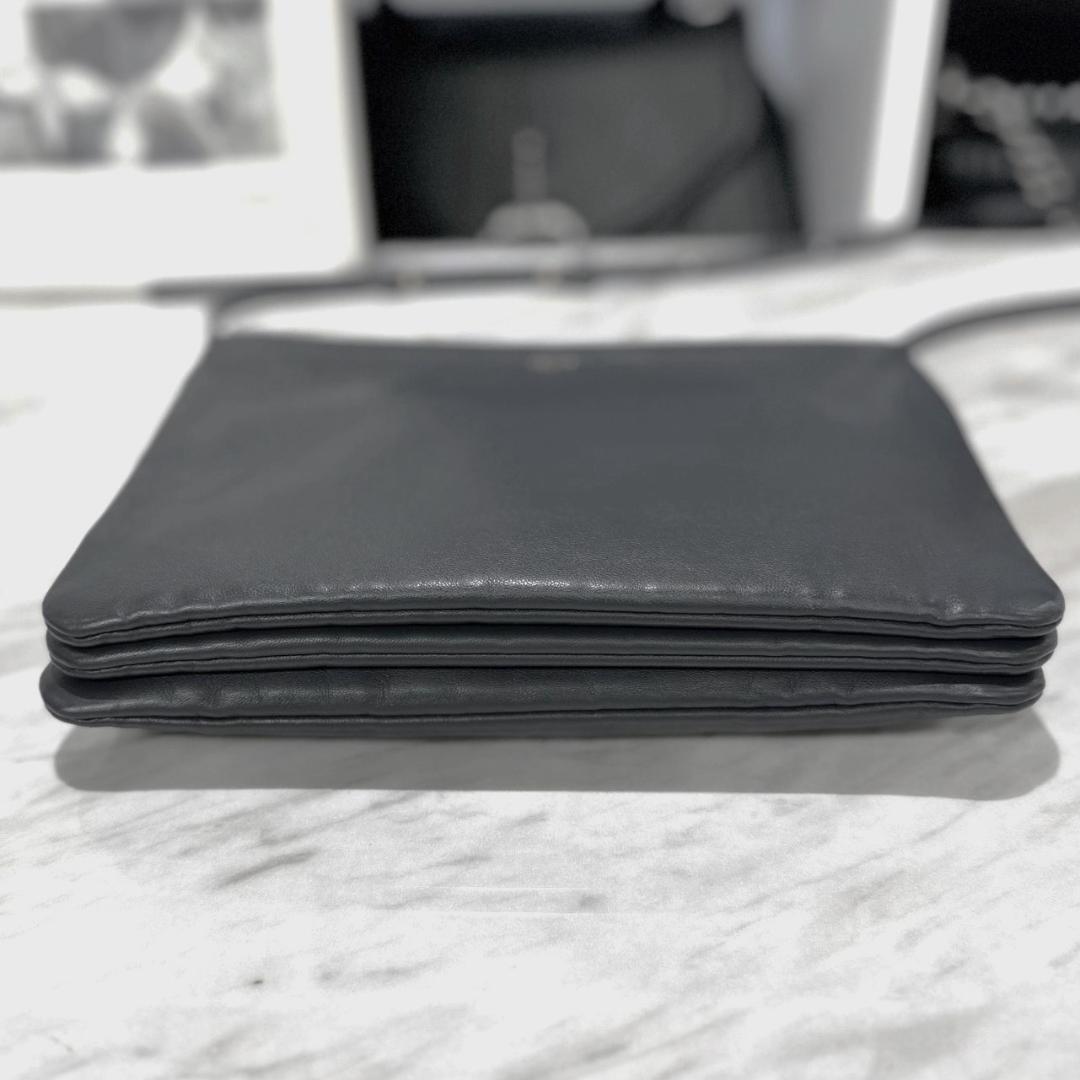 美品☆　セリーヌ　トリオ　ラージ　ダークグレー　ショルダーバッグ　2019年