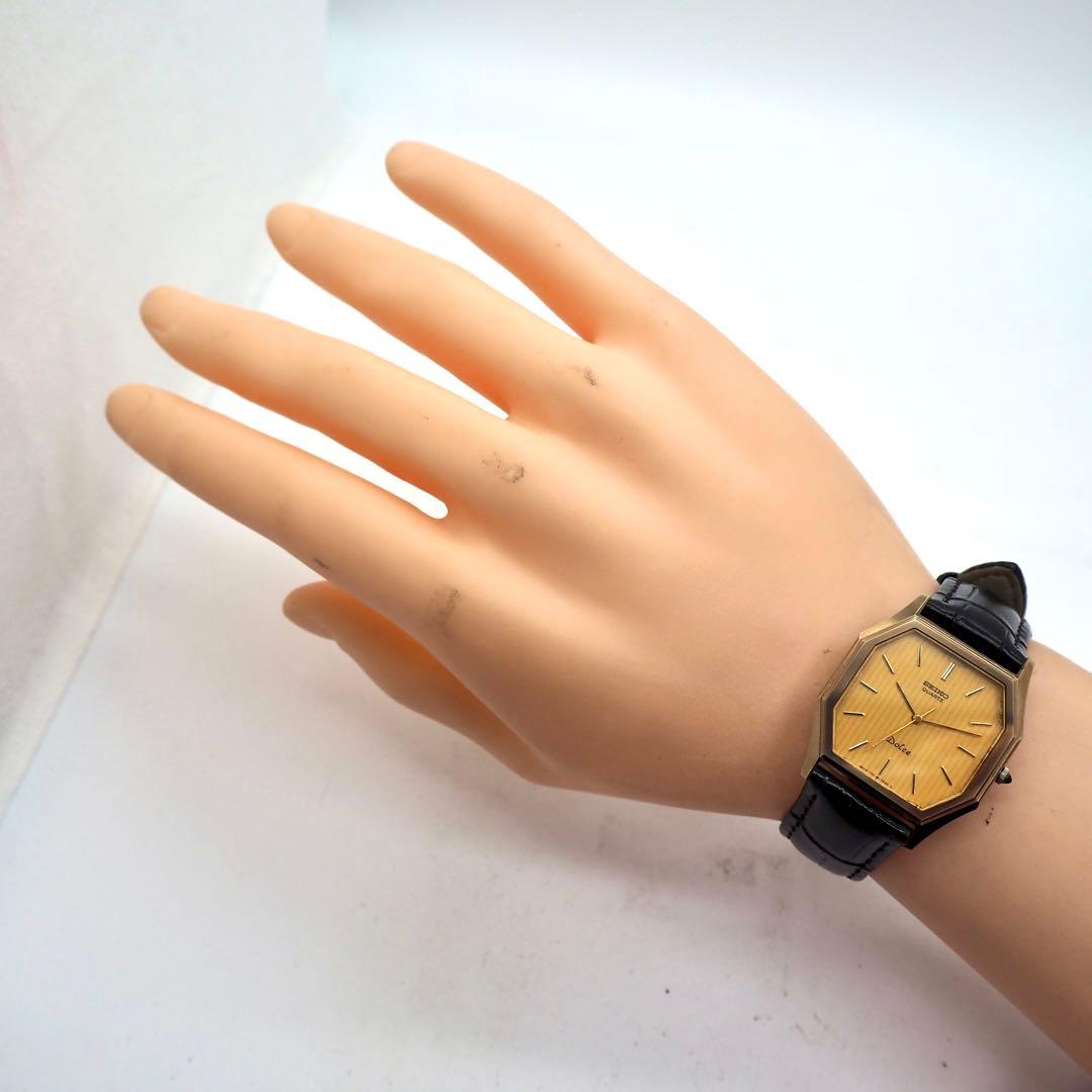 専用76 SEIKO Dolce メンズ 時計 新品ベルト オクタゴン　ゴールド