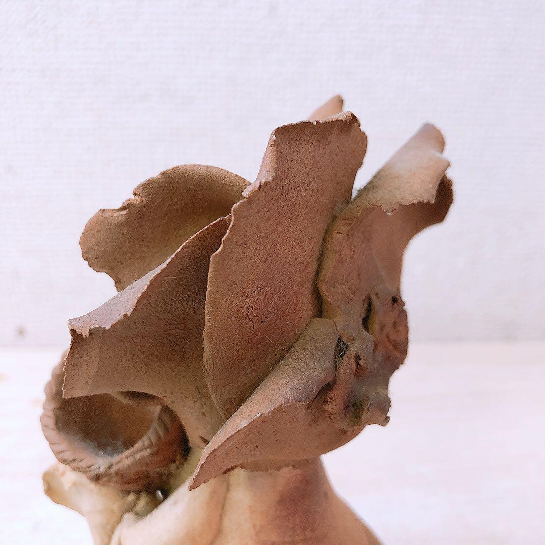 ②竹内祥子 陶器作品 陶人形 森の精 薔薇の花 ビスクドール アンティーク