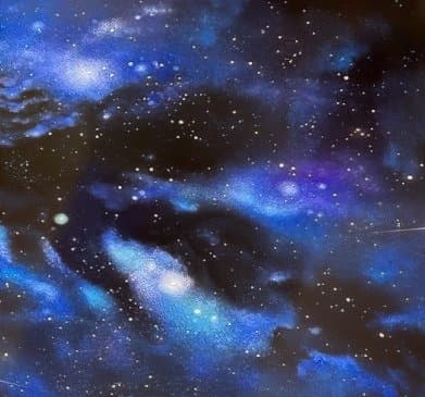 絵画　天馬　銀河　創作一点物　ハンドメイド　レジン　アクリル 大寸　縁起物　宇宙