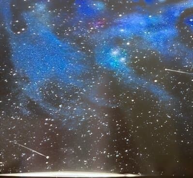 絵画　天馬　銀河　創作一点物　ハンドメイド　レジン　アクリル 大寸　縁起物　宇宙