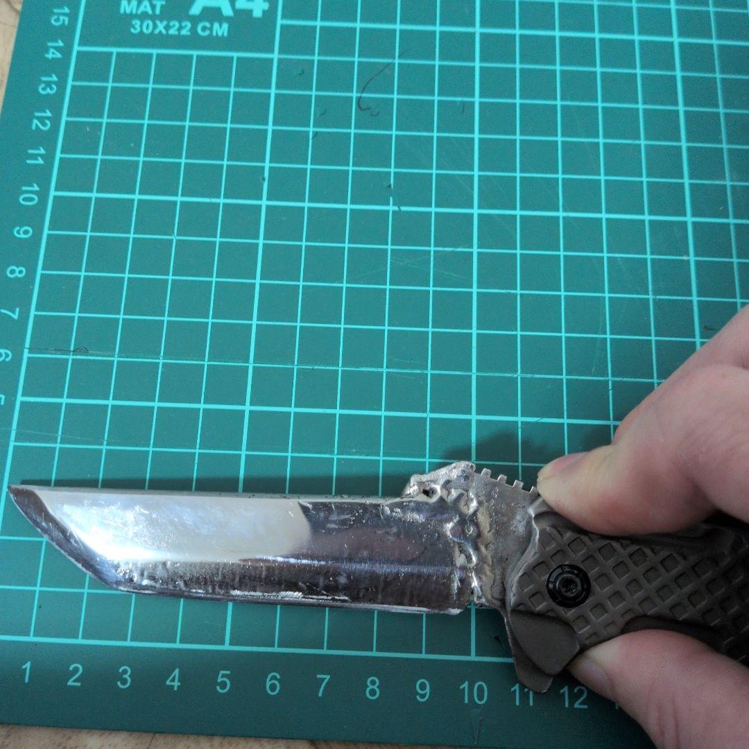 日本刀　残欠　玉鋼　溶接　フォールディングナイフ