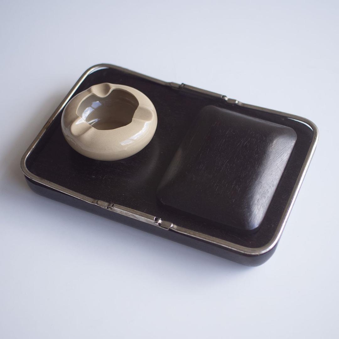 陸軍 煙草盆 「歩兵第五十聯隊第三中隊 幹部一同」