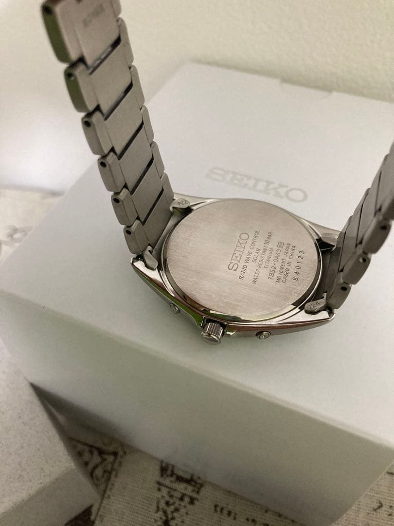 超美品！ SEIKO セイコー チタン 電波ソーラー フルコマ sbtm217