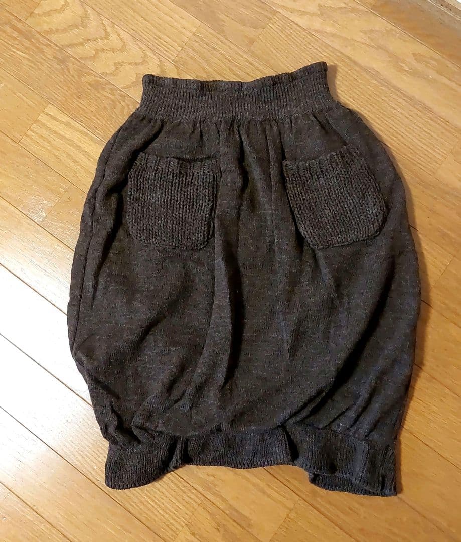 美品　M.&KYOKO　エムアンドキョウコ　ウールニットバルーン風スカート