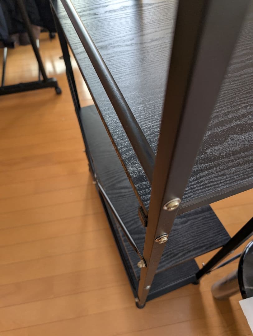 ブラック木製パソコンデスク