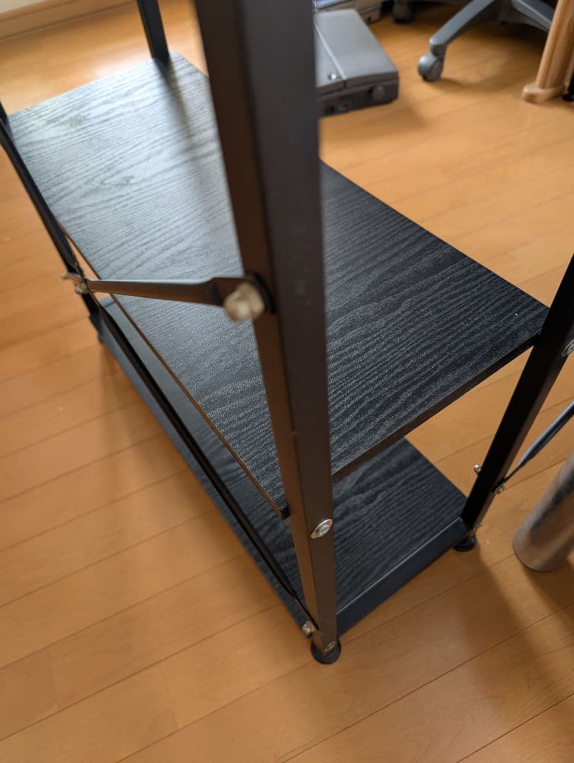 ブラック木製パソコンデスク