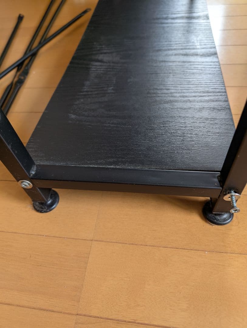 ブラック木製パソコンデスク