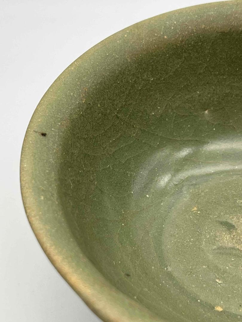 元時代 青磁 龍泉窯碗 青磁茶碗 唐物 古賞物 旧家蔵出し 茶道具(