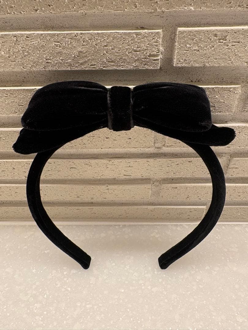 タイムセール⭐︎アレクサンドルドゥパリ　黒ベロアリボンカチューシャ カチューシャ｜ALEXANDRE DE PARIS（アレクサンドル ドゥ パリ）