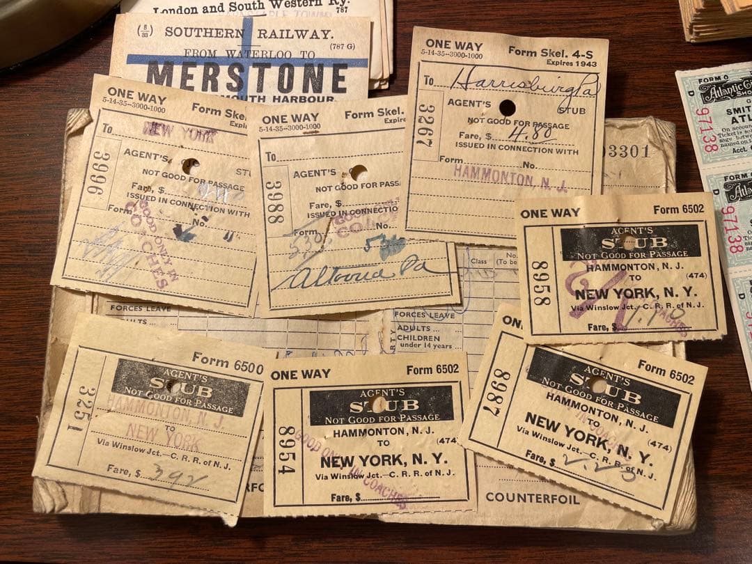 イギリス　鉄道チケット　冊子　レアな鉄道チケット詰め合わせ　ヴィンテージ