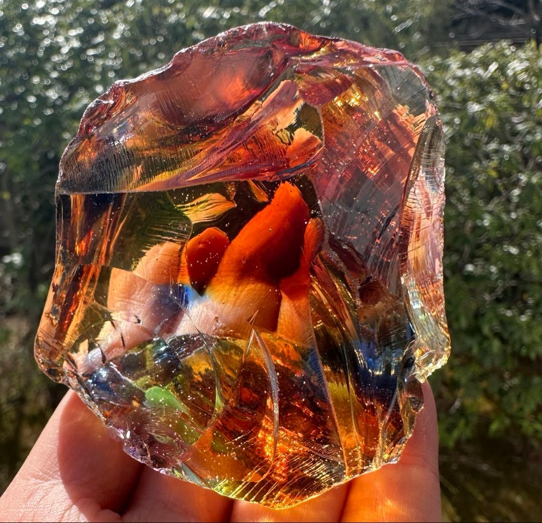 1点物レインボーアンダラクリスタル西ジャワ島マルチカラー高次元