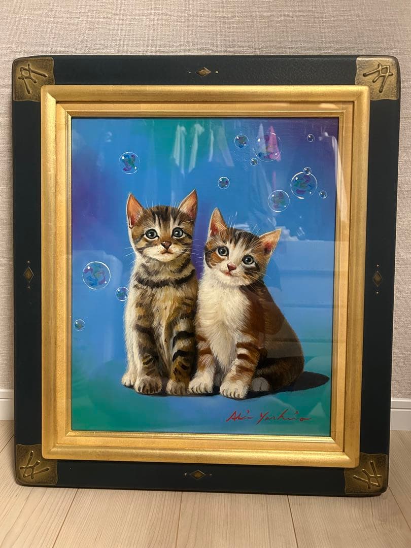 真作】八代亜紀 夢見るふたり F8サイズ 絵画