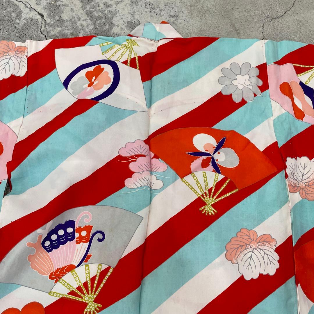 七五三 3歳女の子　アンティーク着物【K3-04】