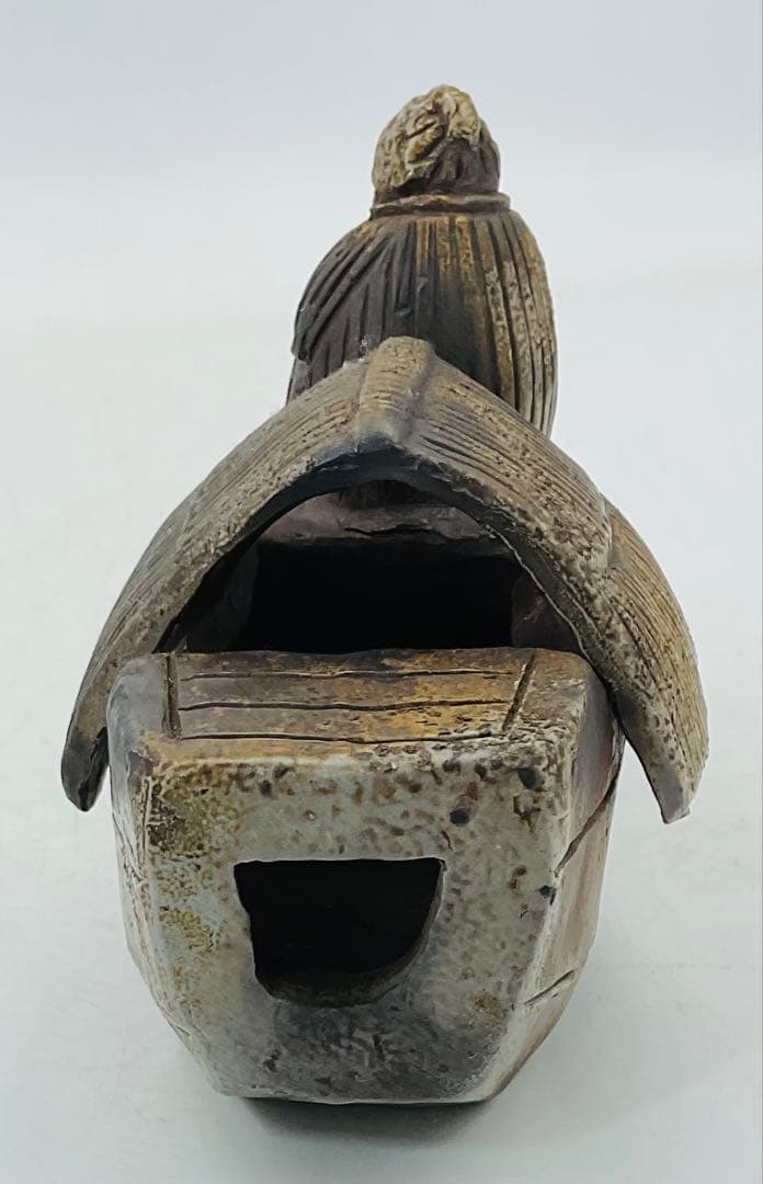 【M-55】◉昭和初期の細工師・木南知加選先生　備前焼手造り舟香炉◉