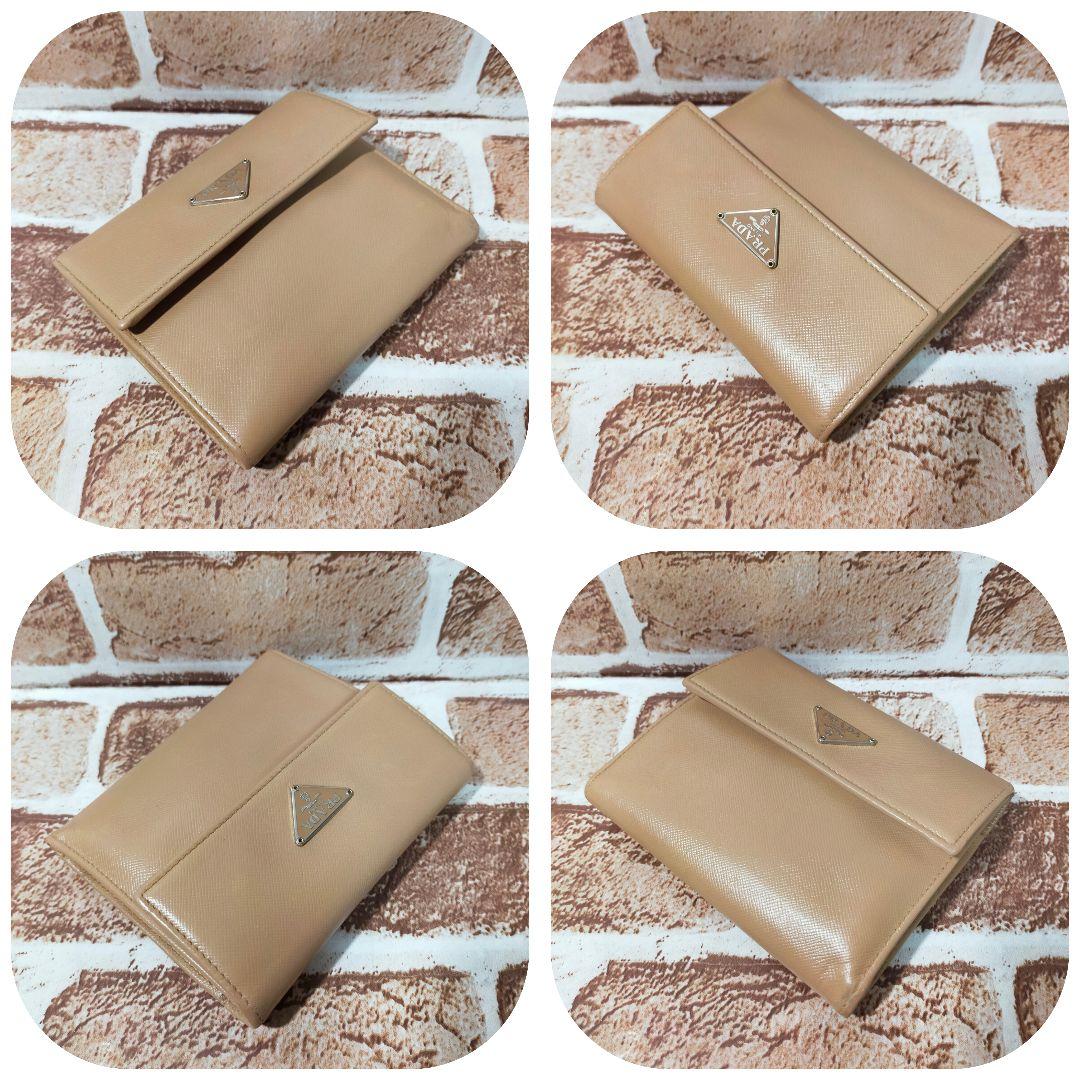 PRADAベージュ 三つ折り財布