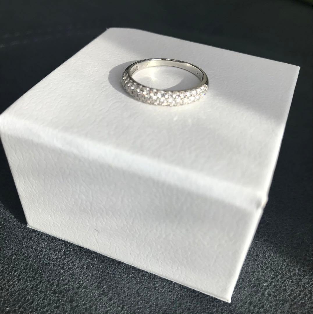 ❤︎最終価格❤︎pt950 H&Cダイヤモンド0.50ctパヴェリング　10.5号