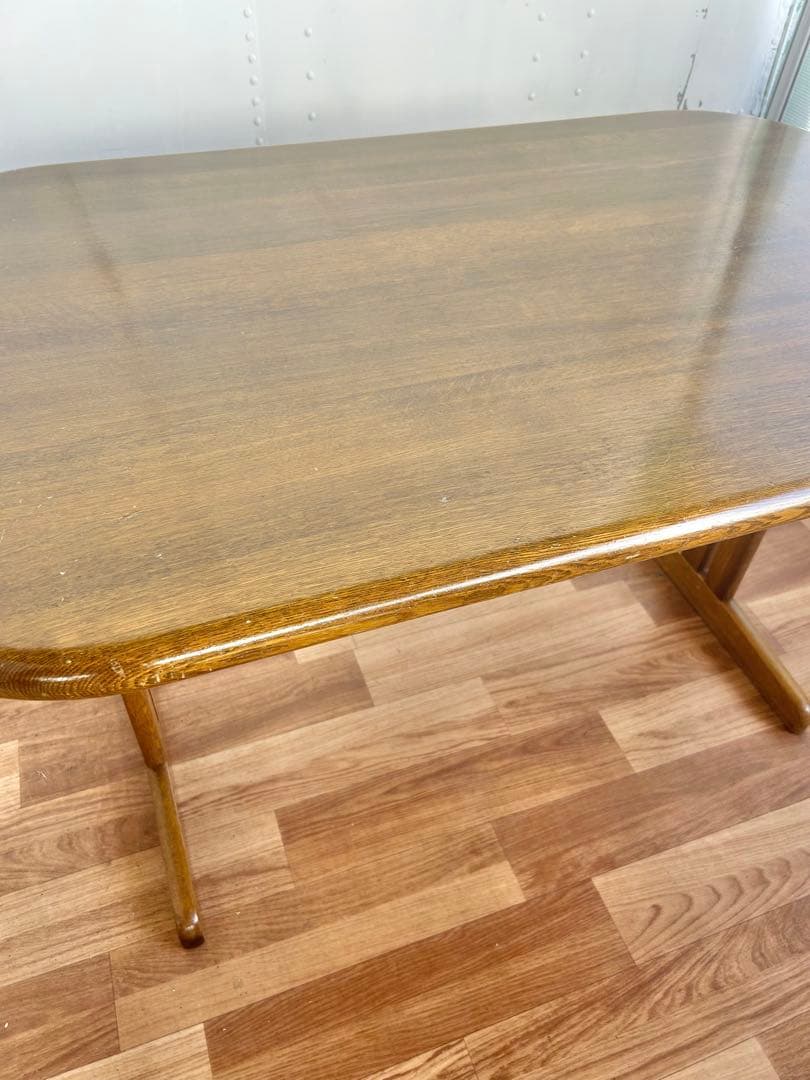 617 浜本工芸 ダイニング　テーブル 高級木製 美品 ナチュラル リビング　a