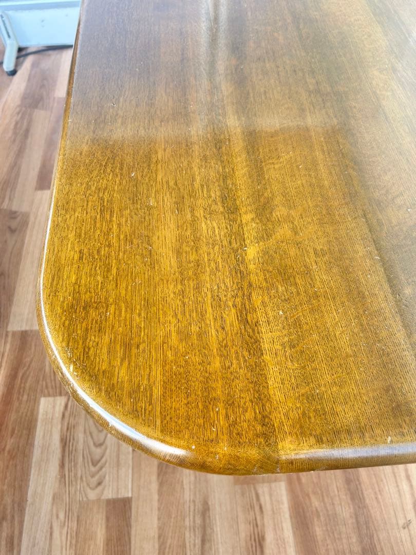 617 浜本工芸 ダイニング　テーブル 高級木製 美品 ナチュラル リビング　a