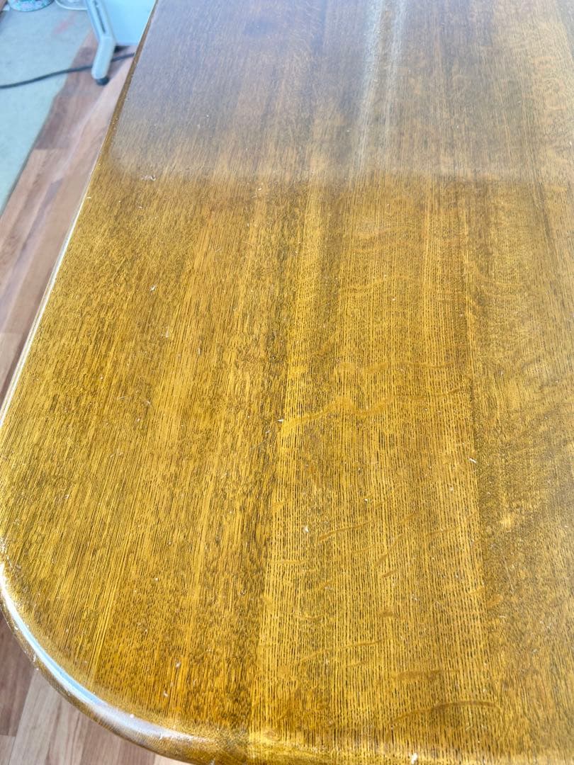 617 浜本工芸 ダイニング　テーブル 高級木製 美品 ナチュラル リビング　a