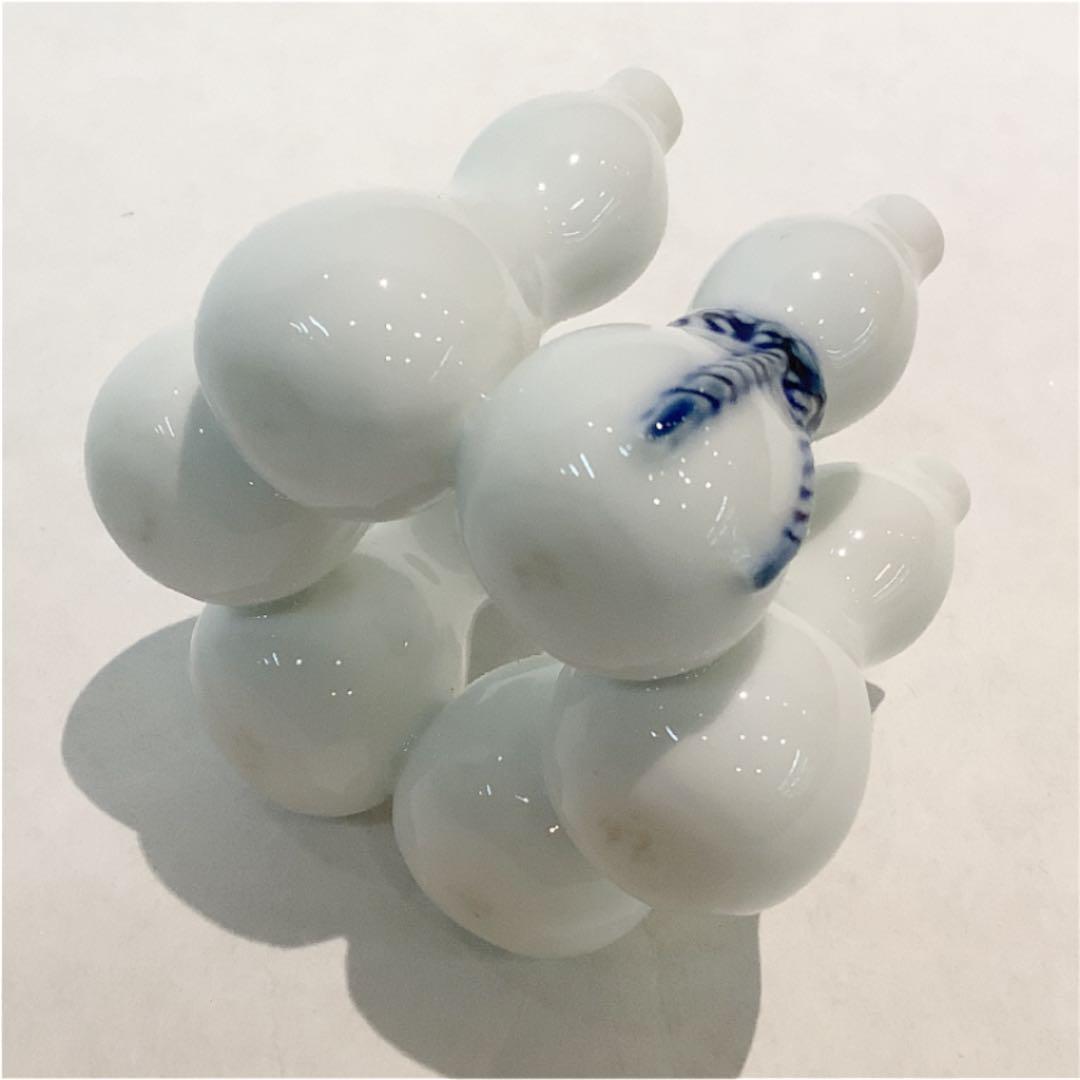 茶道具】蓋置 六瓢 横石嘉助造 平戸白磁