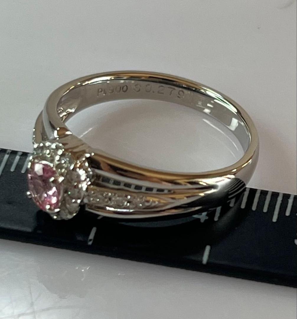 Jun様PTファンシーカラーサファイヤリング 約4.9g中央宝石研究所