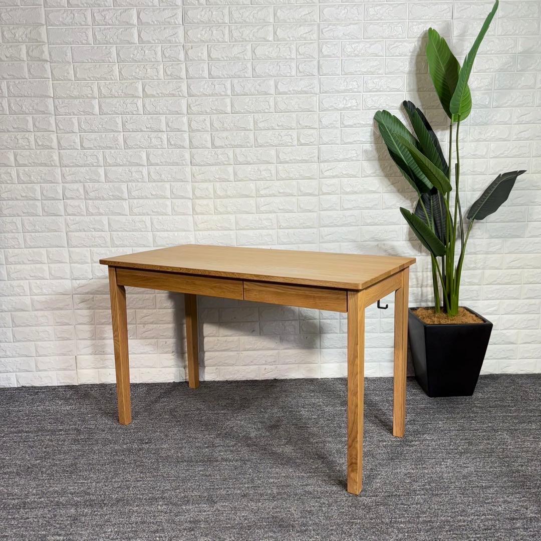 MUJI 無印良品 木製デスク オーク材 天然木 机 テーブル 家具 A034
