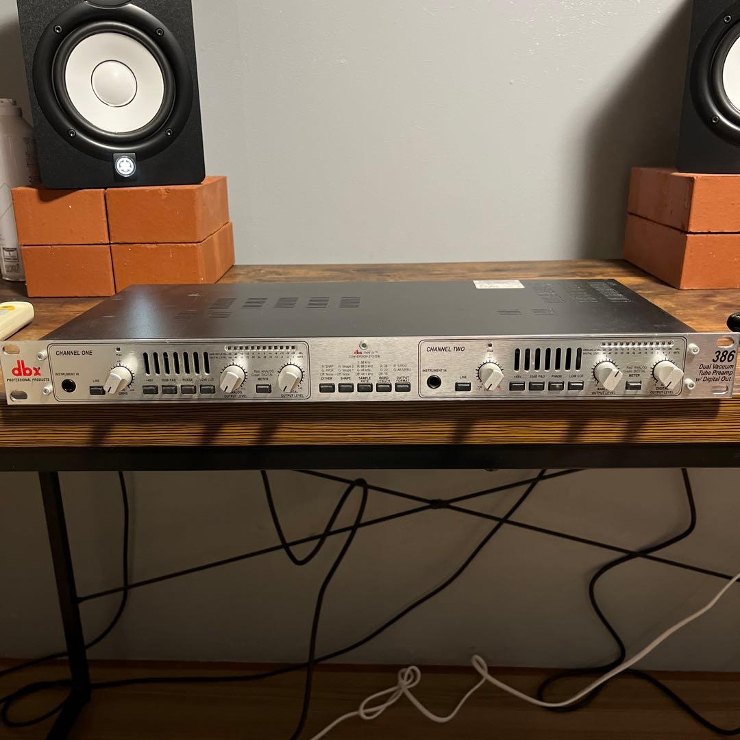 dbx 386 マイクプリアンプ dbx 386 真空管マイクプリ 24bit/96kHz対応ADコンバーター dbx 386