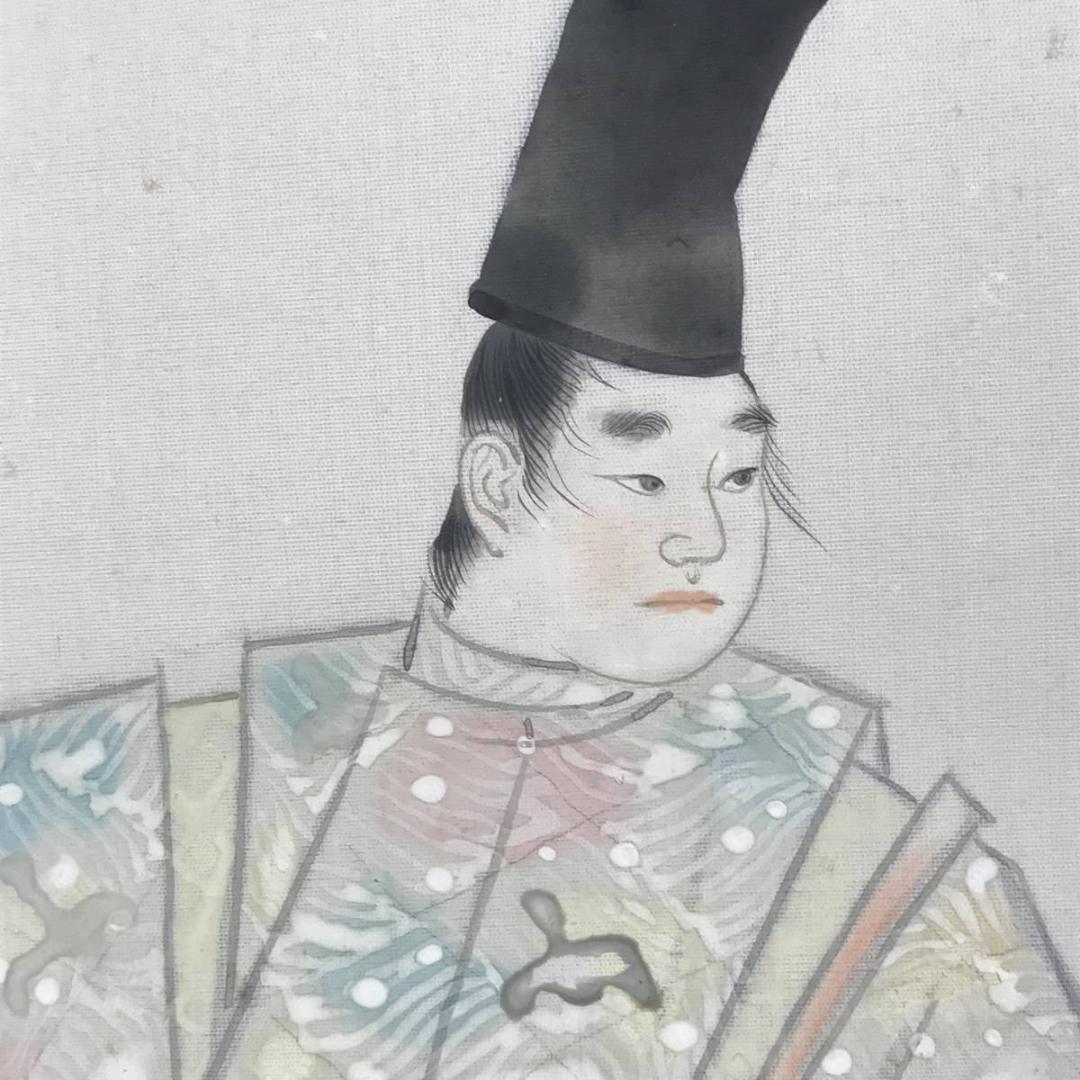 真作】福田恵一/市原野図/人物図/横物/掛軸/名家伝来/AD-668