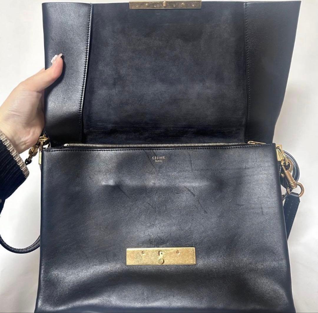 CELINE セリーヌ ブレード ショルダーバッグ ブラック ※注意点あり※