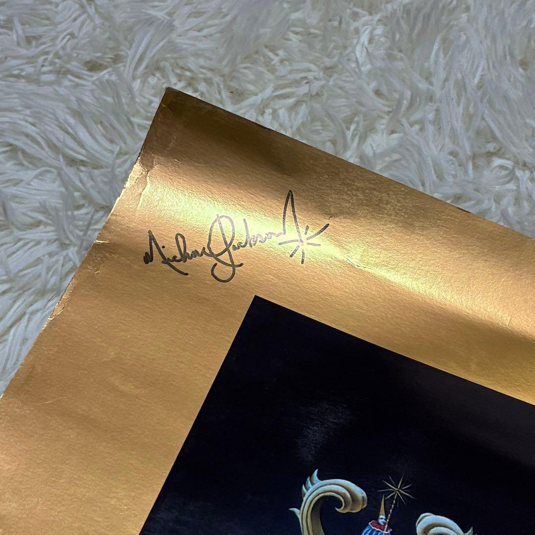 希少】マイケルジャクソン デンジャラス サイン入りポスター 鑑定書付き