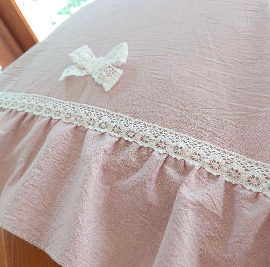 花子♡ダスティピンクコットン♪クッションカバー2枚&パソコンカバー1枚