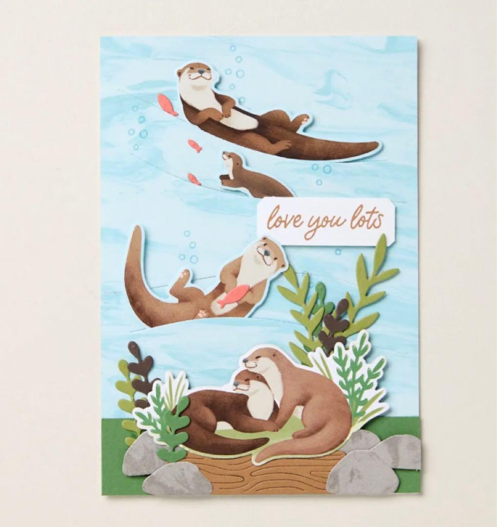 お値下♡未使用1点限定新作可愛いカワウソスタンピンアップ スタンプ