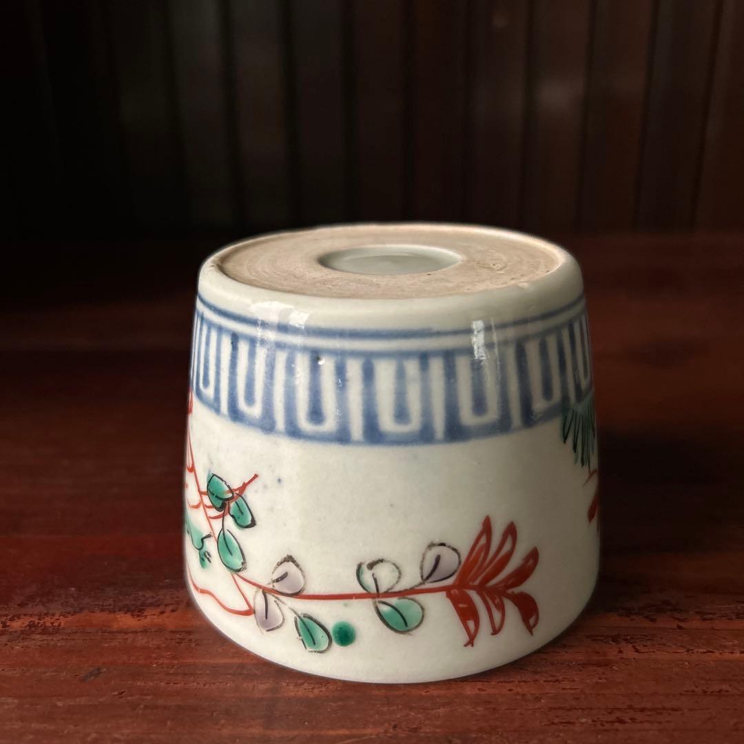 古伊万里色絵 萩扇図 江戸後期 猪口 - メルカリ