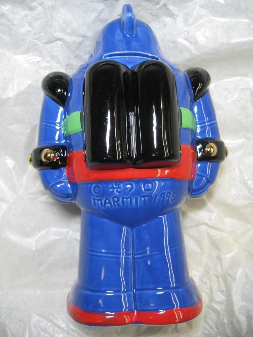 【限定品】マーミット 鉄人28号 陶製高級貯金箱 ブルー デッドストック！